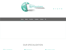 Tablet Screenshot of eyespirations.com